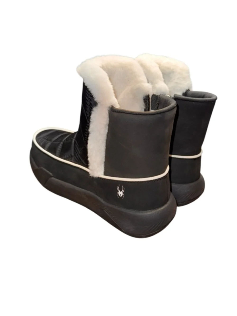 Women's Spyder Lumi Black & White Winter Boots US 7.5